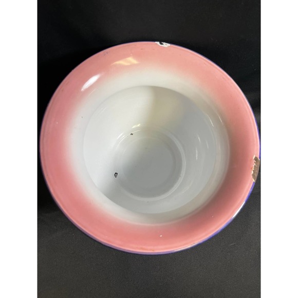 Vintage Bumper Harvest Enamel Spittoon - Picture 2 of 3